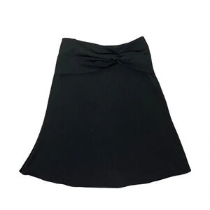 Y2K Twist-Waist Metro Girl Circle Skirt Black 3
